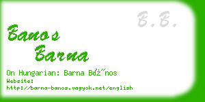 banos barna business card